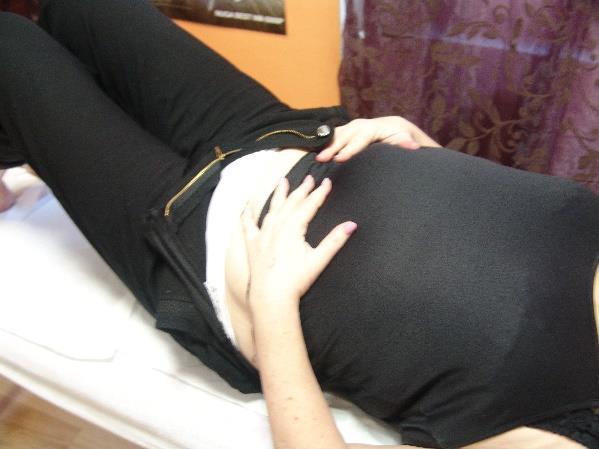 8.5 Příklad terapie Obrázek 25 Lokalizované dýchání- dolní hrudní Obrázek 24 Aktivace m.