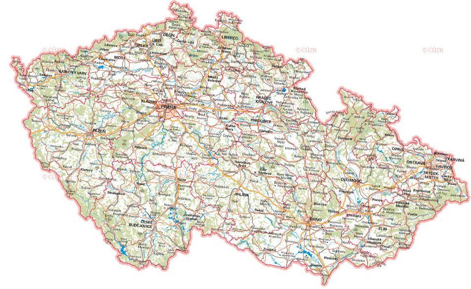 Základní mapy ČR jsou dostupné v měřítkách 1 : 10 000, 1 : 25 000, 1 : 50 000, 1 : 100 000 nebo 1 : 200 000. Mají topografický charakter, obsahují polohopis, výškopis a popis.