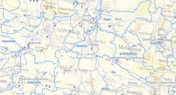 Topografické mapy jsou dostupné v měřítkách 1 : 25 000, 1 : 50 000 a 1 : 100 000, slouží pro potřeby obrany státu.