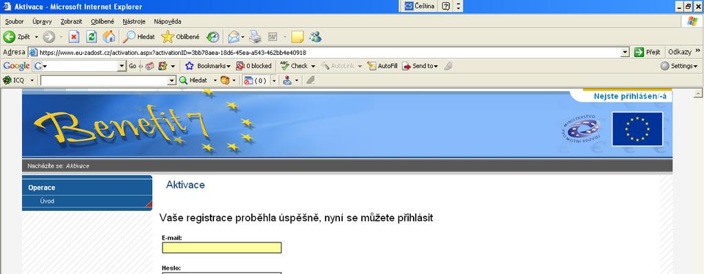 V tento okamžik proběhne automatická kontrola správnosti. V případě, že údaje nejsou vyplněny správně, objeví se červené upozornění na všechny tyto nedostatky.