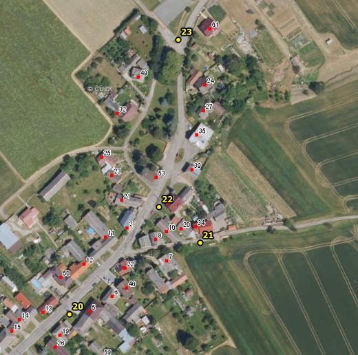 Umístění hlásičů v