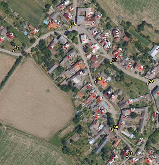 Umístění hlásičů v obci