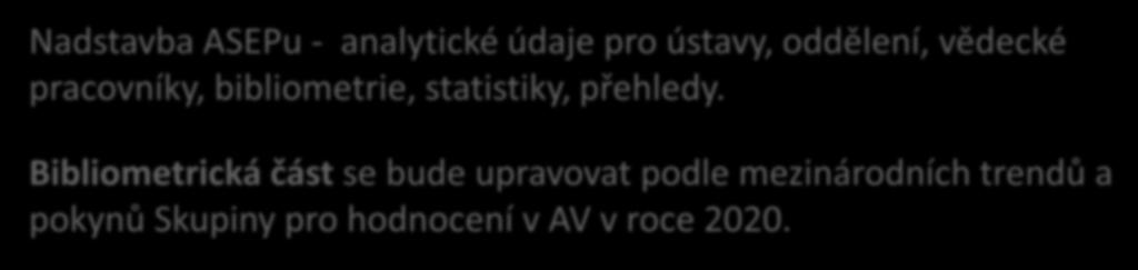 vědecké pracovníky, bibliometrie, statistiky, přehledy.