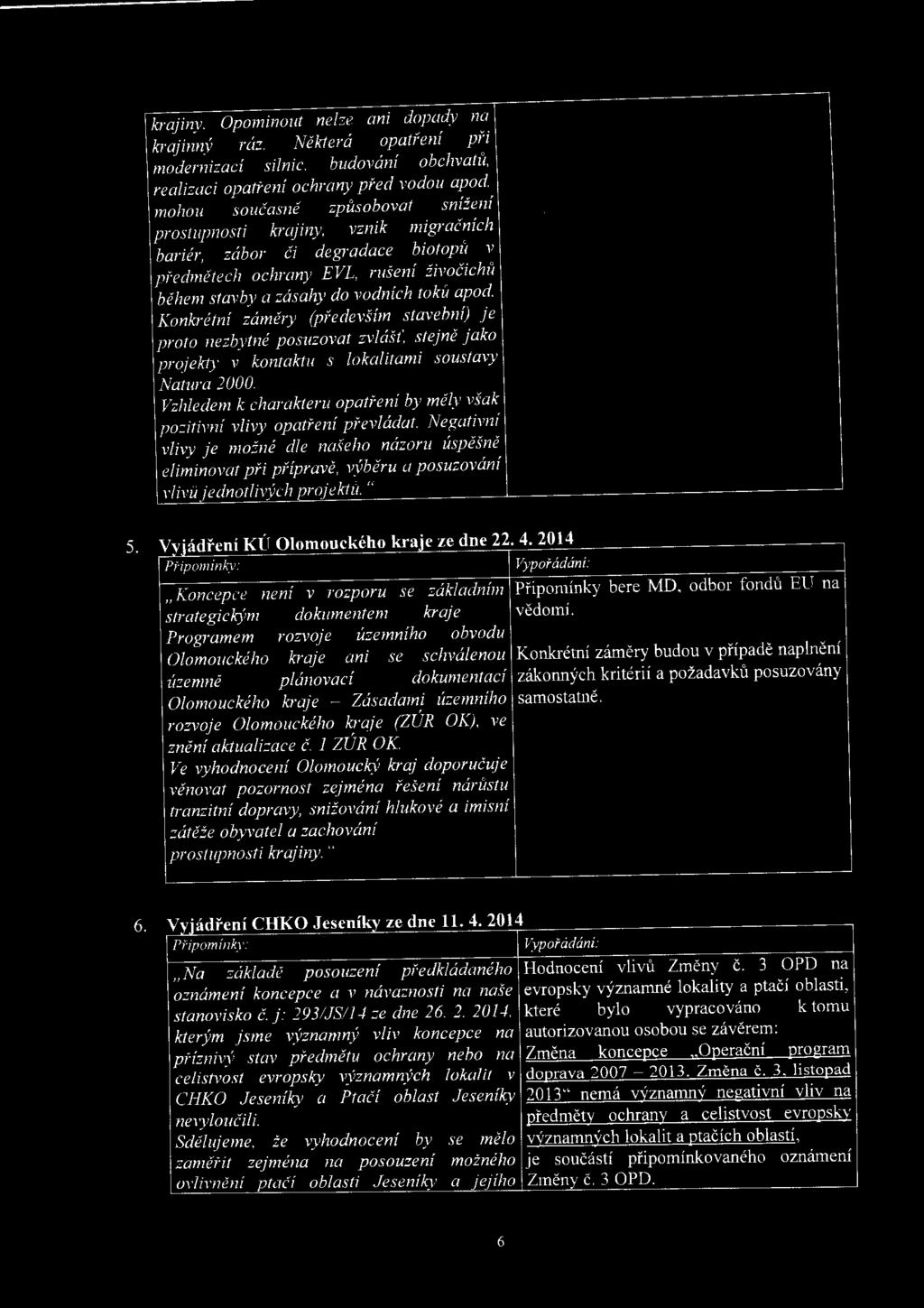 Konkrétní záměry (především stavební) je proto nezbytné posuzovat zvlášt; stejně jako projekty v kontaktu s lokalitami soustavy Natura 2000.