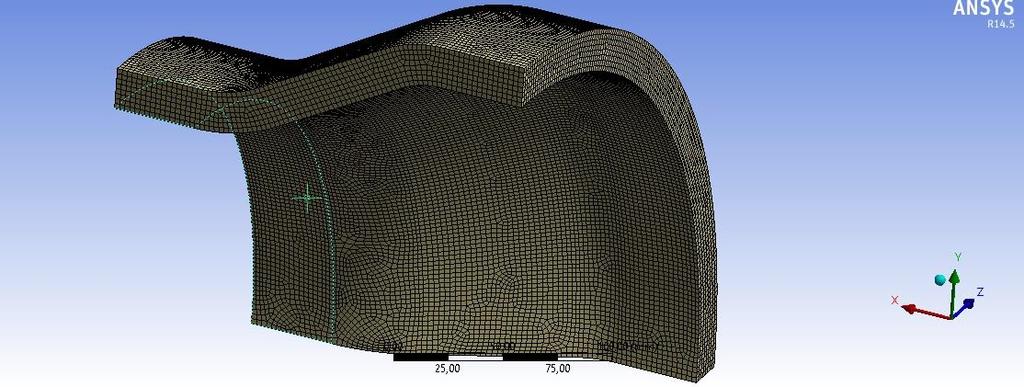 4.4 Redukce Následující kapitola je zaměřena na výpočet redukce DN 500 DN 400 4.4.1 Výpočtový model Jako výpočtový model byl zvolen výřez čtvrtiny redukce viz Obr. 27.