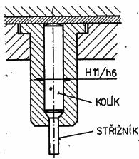 Délky střižníků jsou 60 až 90mm, odstupňované po 10mm. Střižníky se vyrábí s nástrojových ocelí a tepelně se zpracovávají, nebo mají činné části ze slinutých karbidů.