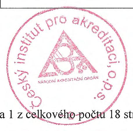 Laboratoř uplatňuje flexibilní přístup k rozsahu akreditace upřesněný v dodatku. Aktuální seznam činností prováděných v rámci flexibilního rozsahu je k dispozici u vedoucího laboratoře.