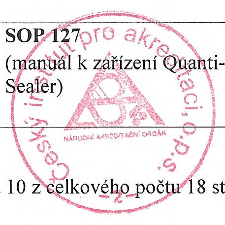 hnojiva**. Písek. 117 B Průkaz a stanovení bakterií SOP 117 B Vody I*. rodu Salmonella metodou' (ČSN ISO 19250) membránových filtrů 118 Stanovení počtu Bacillus SOP 118 Potraviny.