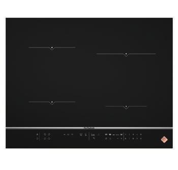 INDUKČNÍ VARNÁ DESKA 65 CM DPI7670XU Provedení černé sklo - přední dekorativní lišta 4 nezávislé varné zóny: 23 cm / 3,7 kw, 16 cm / 2,4 kw, 2x18 cm / 2,8 kw Možnost nastavení mezního příkonu 3-7,4