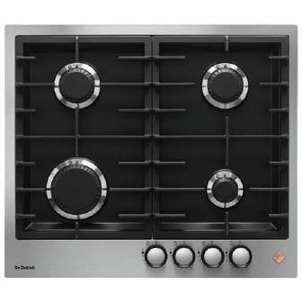 CM DPE7620XF 60 cm široká Skleněný povrch 4 hořáky Levý zadní střední 1,75 kw Levý přední 3 kw Pravý zadní 1,75 kw Pravý přední 1 kw Celkový výkon 7,5 kw Přední ovládání knoflíky Masivní litinové