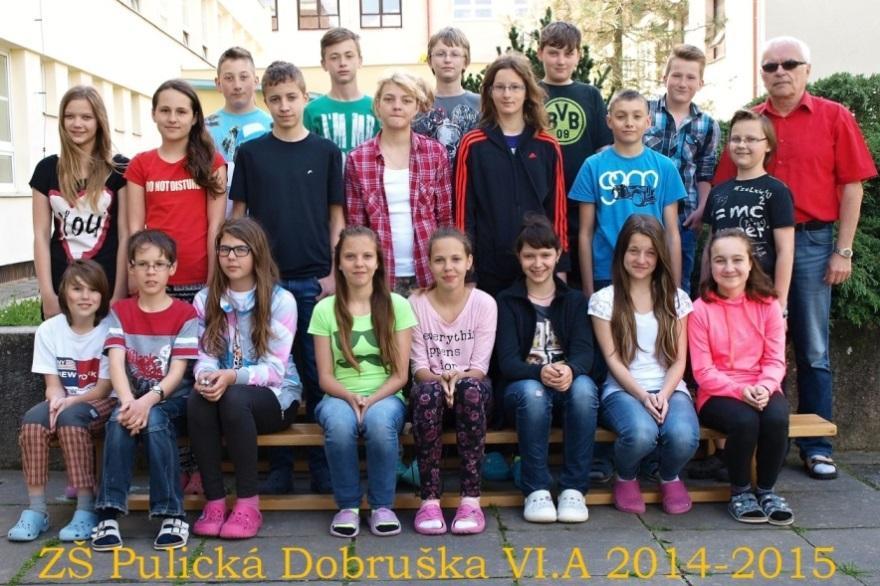 Třídy v roce 2015 6. A Josef Frýda (22 žáků) Horní řada: Filip Šaroun, Ondřej Kohoutek, Marián Trpkoš, Šimon Zelený, Jan Špaček.