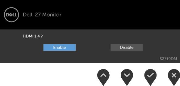 Obnovení verze HDMI Tento monitor je vybaven záchranným mechanizmem obnovení verze HDMI. Když je vybrán některý z režimů Smart HDR, HDMI přepne na verzi 2.0. Pokud se po přepnutí na HDMI verze 2.