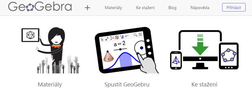 3µ 2016 Workshop: Využití GeoGebry ve výuce matematiky a geometrie Publikování a sdílení materiálů Úvodní strana webu geogebra.