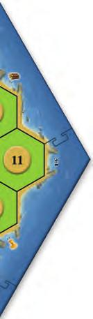 b) Dobývání pole Jakmile jsou na poli 3 barbaři, žeton s číslem tohoto pole se otočí. Jestliže padne číslo tohoto pole, hráči z něj nedostávají žádné výnosy.