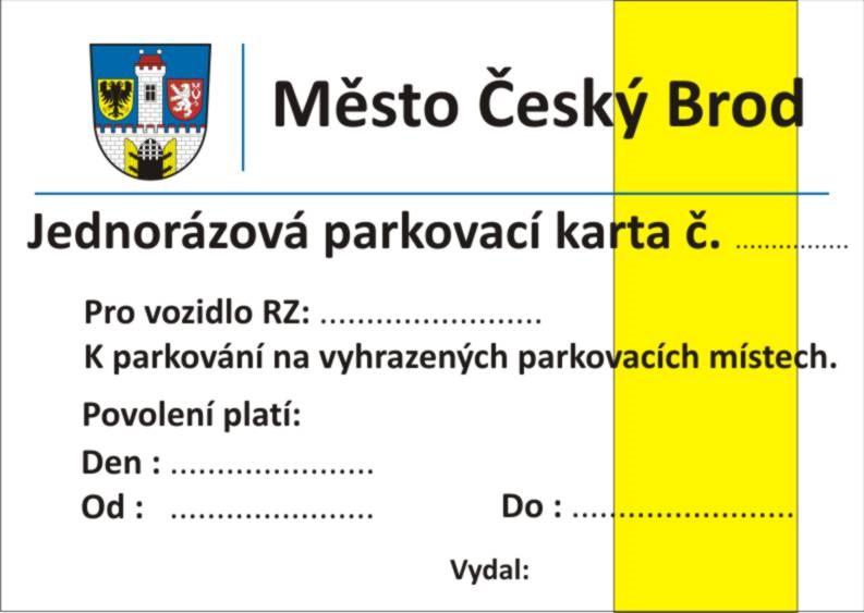 2. vzor parkovací karty pro lokalitu II. 3.