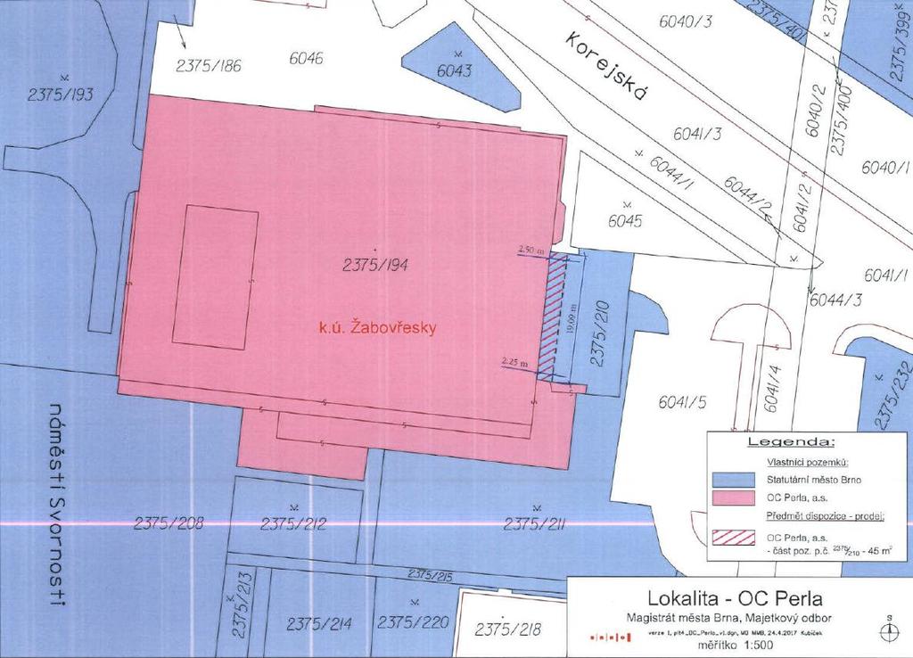 2. prodej - pozemku p.č. 2434/2 ostatní plocha, jiná plocha o výměře 179 m 2 - pozemku p.č. 2434/5 zastavěná plocha a nádvoří o výměře 28 m 2 - pozemku p.č. 2434/6 zastavěná plocha a nádvoří o výměře 16 m 2 - pozemku p.