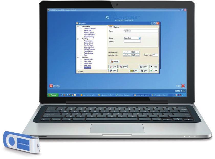 Software SMARTair Programovácí zařízení Enkodér karet Software Prostřednictvím softwaru SMARTair TS000 může uživatel
