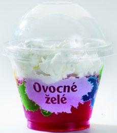 Želé je podle výrobce čistě přírodní, bez umělých barviv. Kelímek o hmotnosti 180 g stojí 19,90 Kč.