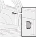 Interiér Zavazadlový prostor Elektrická zásuvka v zavazadlovém prostoru Chcete-li zásuvku používat, posuňte kryt směrem dolů. Zásuvka je napájena stále, bez ohledu na zapnutí nebo vypnutí zapalování.