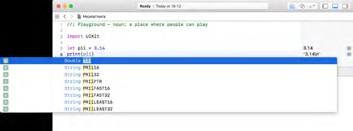 Základní datové typy a struktury let pii: Float = 3.14159265 Datový typ v tomto případě nemusíte explicitně definovat, na základě hodnoty bude přiřazen automaticky.