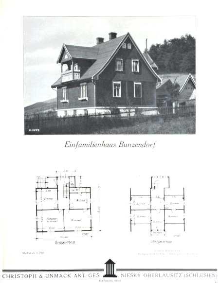. Něco z historie Tentokrát Vám krátce představujeme historii rodinného domu č.p. 63 v naší obci. Montovaný dům firmy Christoph & Unmack Černousy 63 Tschernhausen GPS:51 0'34.552"N, 15 2'14.