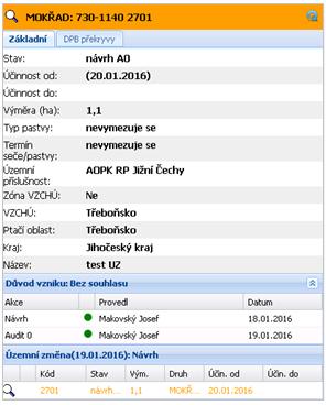 Obrázek 80 Detail polygonu kategorie mokřad ČÍSELNÍKY ENVIRO ID ZKRATKA NÁZEV 1 MVLH Mezofilní a vlhkomilné louky hnojené 2 MVLN Mezofilní a vlhkomilné louky nehnojené 3 HSLH Horské suchomilné louky