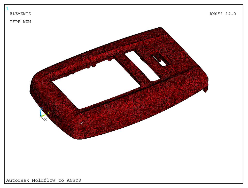 Spojení ANSYS classic s AUTODESK Moldflow MATĚJ BARTECKÝ Continetal automotive systems s.r.o. Abstract: The paper solves base simulation of mechanical loading on exported data from numerical simulation of Moldflow.