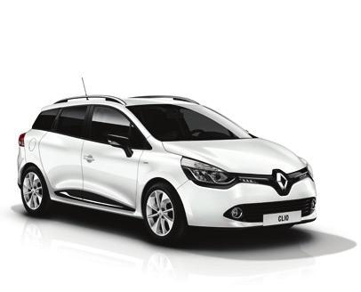 RENAULT CLIO GRANDTOUR LIMITED Prvky výbavy LIMITED: Disky kol z lehké slitiny 16", design Limited Přední mlhové světlomety Zatmavená zadní okna Manuální klimatizace Volant potažený kůží