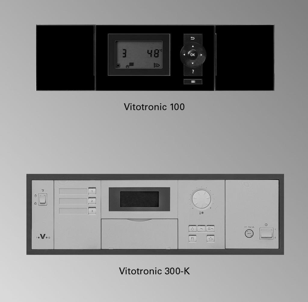 typ HC1A) a ekvitermně řízenou kaskádovou regulací (Vitotronic 300-K,