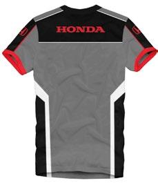Tričko Honda Racing je vyrobeno z měkké čtyřsměrně pletené látky, navržené kvůli praktičnosti a pohodlí.