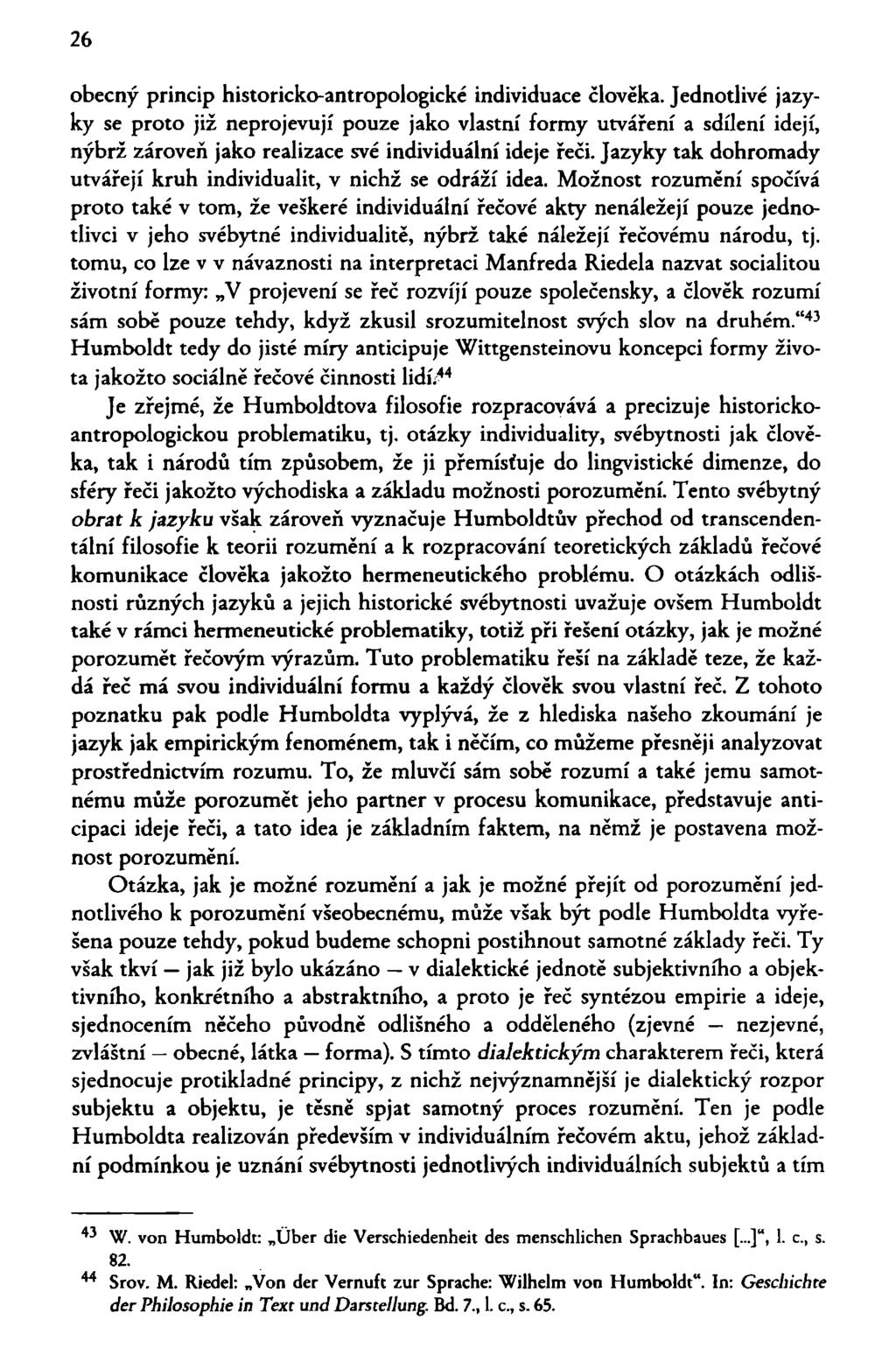 26 obecný princip historicko-antropologické individuace člověka.
