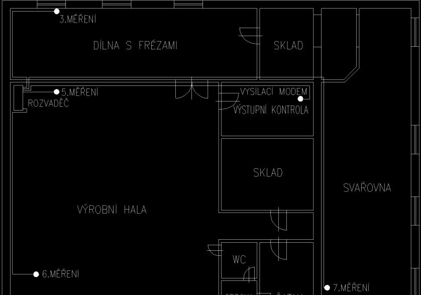 Při zapojení modemu v této dílně bohužel nebylo možné uskutečnit komunikaci ani u jednoho ze standardů PRIME či G3. Délka přenosového vedení byla odhadnuta na 80 metrů.