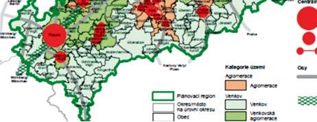 (Verdichtungräume); městské aglomerace jsou vymezeny pouze kolem některých vyšších center pro vymezení aglomerací platí jednotná kritéria pro každý typ území se stanovují pravidla pro rozvoj; pro