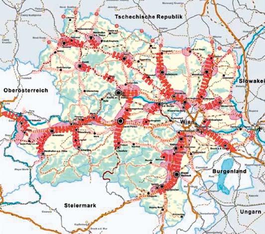 V části věnované typům území: rozlišuje a vymezuje se (podle obcí) území venkovské, venkovských aglomerací (Verdichtungsgebiete im Ländlichen Raum), venkovské s turistickou funkcí, venkovských