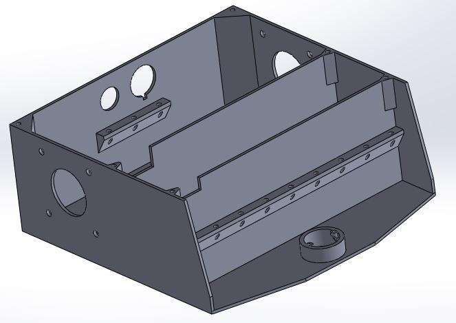 1.2 Popis projektu Mým úkolem bylo přepracovat mechanickou část robotu KAMbot. Vycházel jsem z již vytvořeného modelu navrhnutým panem Inženýrem Františkem Burianem.