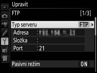 Brána: Pokud síť vyžaduje adresu brány, vyberte možnost Povolit a zadejte adresu poskytnutou správcem sítě.