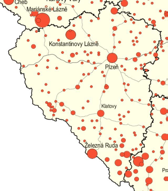 ČSÚ sleduje kapacity ubytovacích zařízení dle vymezených marketingových turistických regionů a oblastí).