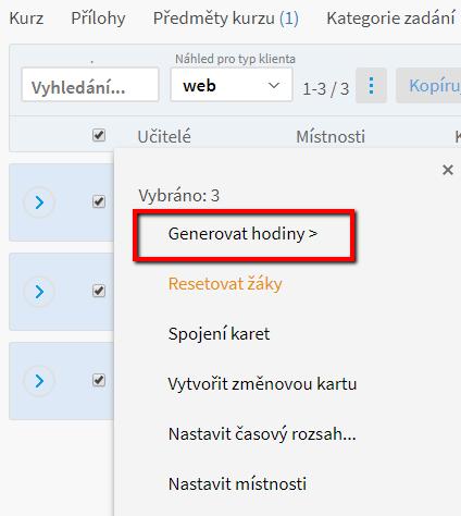 Tvorba dohledů, suplovací pohotovosti, družin, nepovinných předmětů a kroužků, třídnické hodiny na začátku a na konci školního roku A.