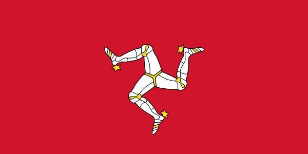 motto: Quocunque Jeceris Stabit "Whithersoever you throw it, it will stand flag with a red background and 3 armoured legs joined together - "whichever way you throw