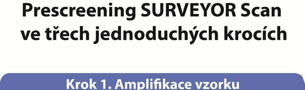 10 Získání primárního vzorku, manipulace a uchovávání 10 Získání primárního vzorku, manipulace a uchovávání Souprava SURVEYOR Scan KRAS Kit Exons 3 & 4 CE IVD je validována pro použití s DNA