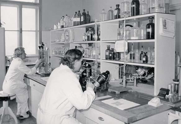 K poválečnému vybavení plicního oddělení patřila i laboratoř, která se