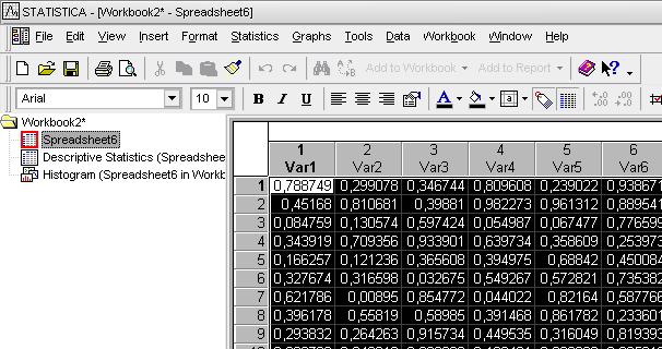 Umístění datových souborů Spreadsheet (datový list) V rámci workbooku (ve stromu