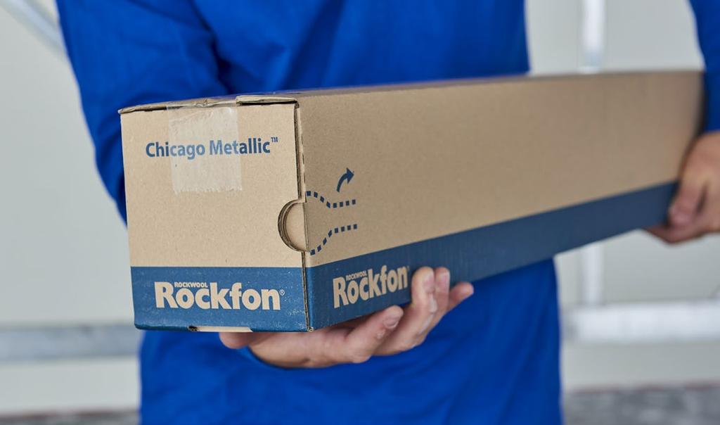 PRAKTICKÝ A FUNKČNÍ OBAL Provedli jsme hned několik vylepšení obalu nosné konstrukce Chicago Metallic T24 a T15, které zjednoduší život montážním pracovníkům i distributorům.