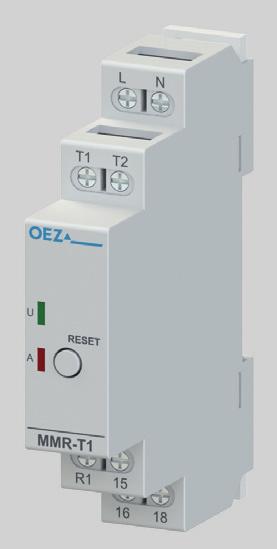 Opětovné zapnutí je možné až po snížení odporu termistoru 1,8 kω, a to třemi způsoby: stiskem tlačítka RESET stiskem externího tlačítka RESET připojeného na svorky -R1 automatickým RESETem (svorky a