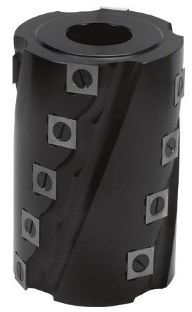 Frézy jsou osazeny 4 předřezy pro ostré rohy a 4 uběracími šikmými zuby. Upínací průměr d=30mm. Rovné zuby 4, předřezy 4, otáčky 6 100-10 300 ot/min. ruční posuv materiálu MAN.