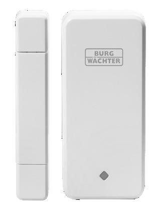 Struktura Magnet Hlásič Součásti dodávky 1 krátký návod 1 BURGprotect CONTACT 2030 1 knoflíková baterie (1 CR2032, 3 V) 1 sada lepicích pásků Popis výrobku BURGprotect CONTACT 2030 je snímač