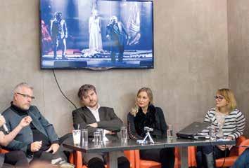 Setkáním v Českém rozhlase Ostrava provázela dramaturgyně souboru opery Eva Mikulášková. Foto Ondřej Kulpa Dne 16.