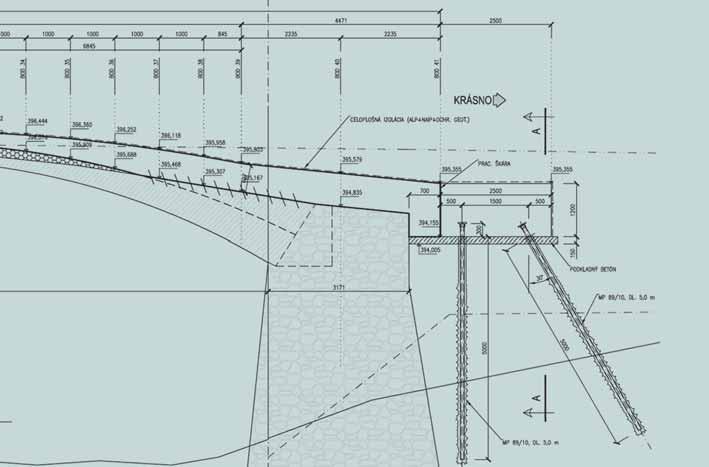 SANACE A REKONSTRUKCE REHABILITATION AND RECONSTRUCTION 6 5 7 Obr. 5 Overenie skarbonatovanej vrstvy betónu na nosnej konštrukcii mosta Fig.