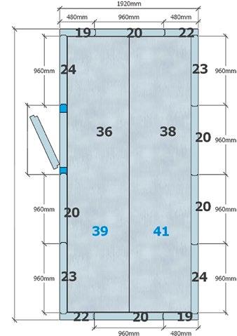 stropní pásy CR 6,9 1920 1920 3080 CR 10,0 Dveře 700