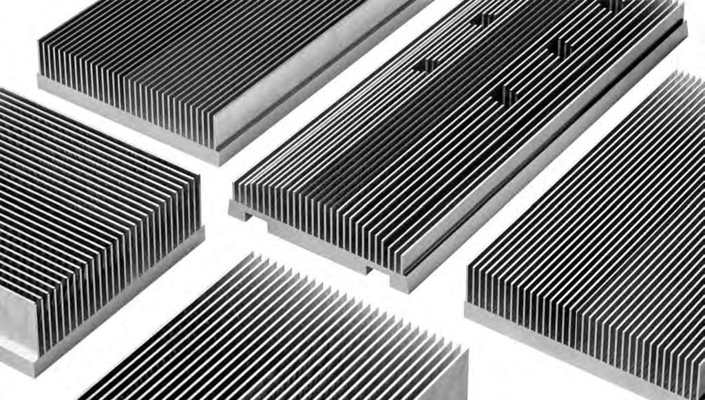 hladiče R A efektivní řešení chladiče zpracovaného z aluminiového materiálu přesně do roviny frézované povrchy s nepatrnou hloubkou drsností pro volnou i nucenou konvekci obzvláště nízký odpor